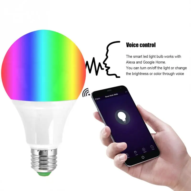 Huhushop 10W E27 16LED RGBW Light Bulb with Remote Controller for Home Party Pub AC85V-265V 6000~6500 Cool White