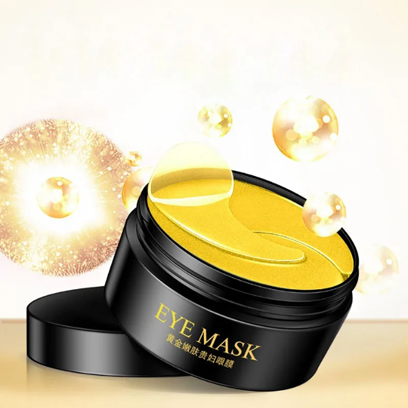 

24K Gold Eye Masks 60pcs Collagen Eye Mask Ageless Sleep Mask Hydrogel Eye Patches Pads Dark Circles Moisturizing Face Mask Care