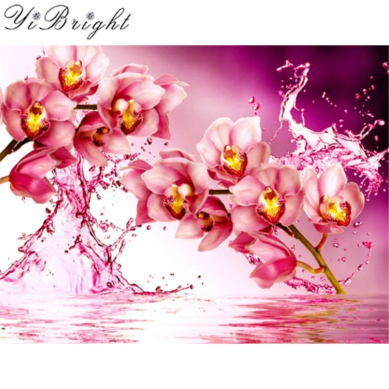 5D Diamond Painting Flower Pattern Wall Art DIY Diamond Embroidery