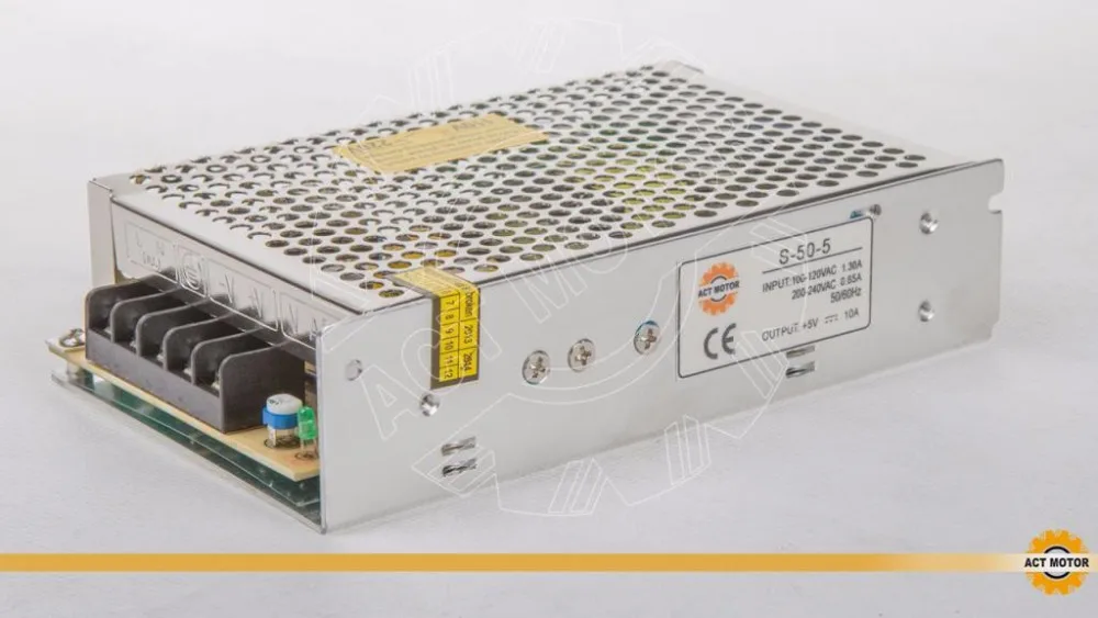 

Top Quality! CNC Router ACT Single Output Power Supply 50W5V S-50-5 Engraving Milling Plasma Cutting Machine