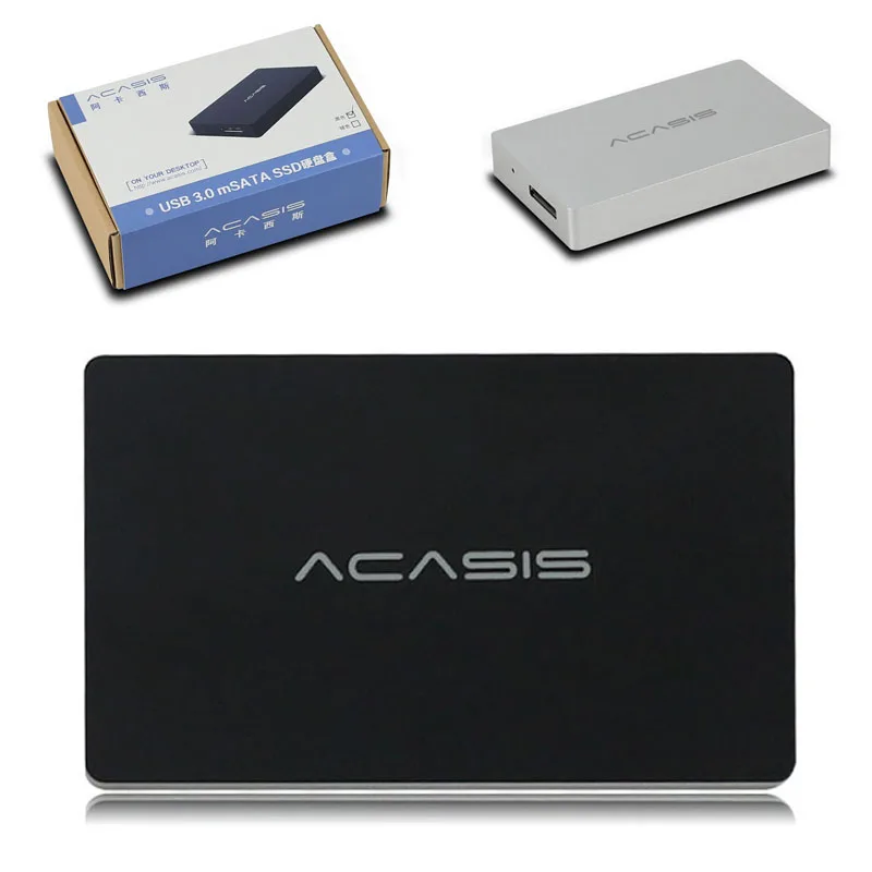 Высокоскоростной USB 3 0 Acasis FA 2413 mSATA SSD корпус внешний мобильный жесткий диск