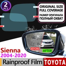 Для Toyota Sienna 20 30 2004- XL20 XL30 полное покрытие противотуманная пленка зеркало заднего вида непромокаемые противотуманные пленки аксессуары