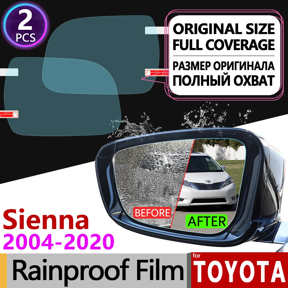 

for Toyota Sienna 20 30 2004 - 2019 XL20 XL30 Full Cover Anti Fog Film Rearview Mirror Rainproof Anti-Fog Films Accessories 2018