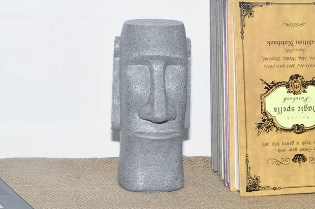 Moai Coin Bank Piggy Easter Island Screw Plug Home Décor Stone Pendulum Rapa Nui