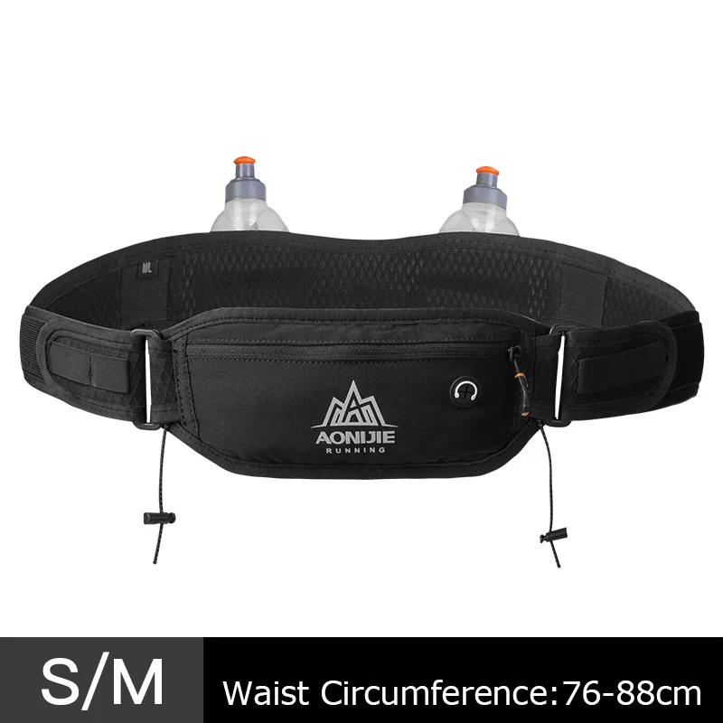 AONIJIE W937 марафон для бега на велосипеде гидратационный пояс поясная сумка держатель для телефона 170 мл бутылки для воды - Цвет: SM-Full Black