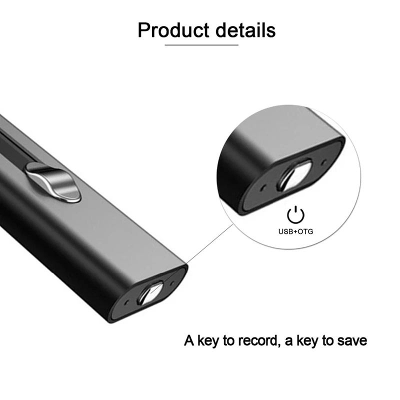 4 Гб цифровой диктофон активированный Usb накопитель диктофон с двумя слотами для ПК для Android смартфона