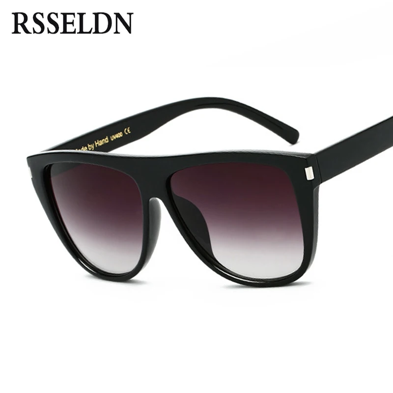 

RSSELDN Fashion Square Sunglasses Women Designer Luxury Oversized Sun Glasses Men Classic Vintage Shades UV400 Rivet Oculos