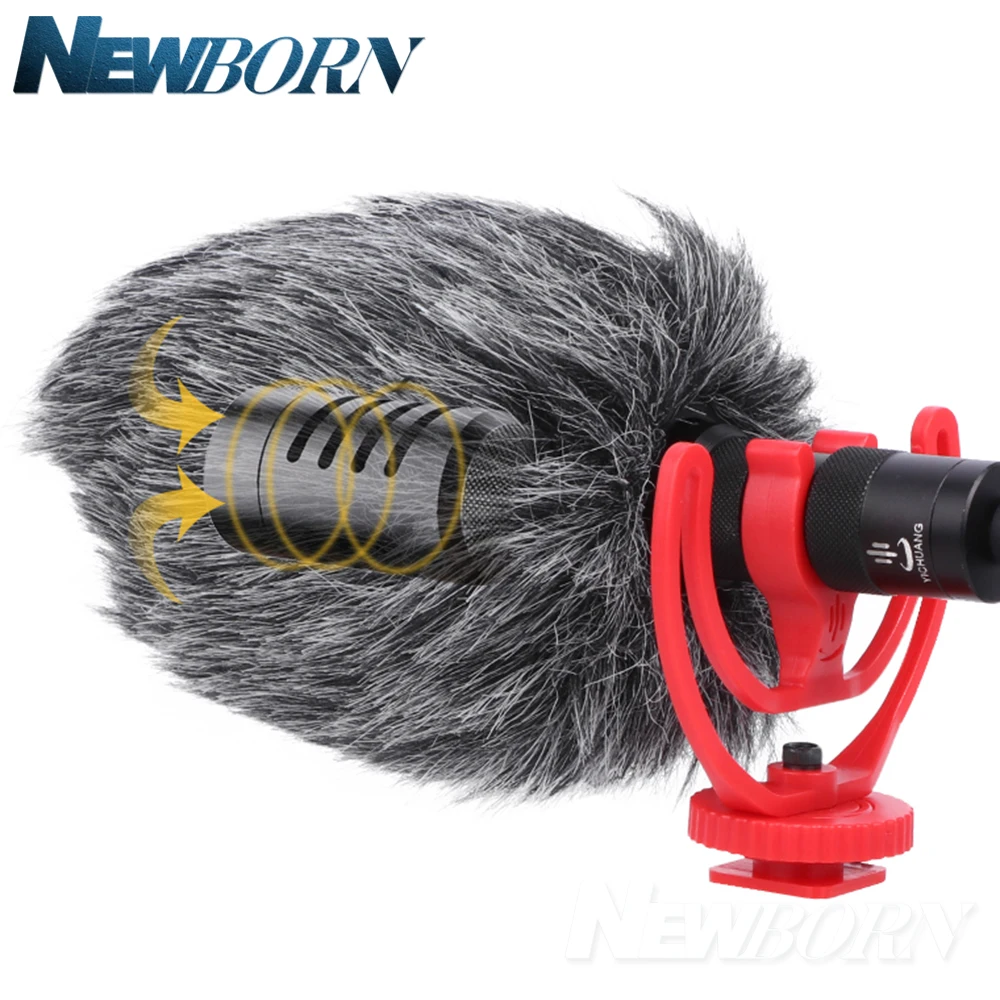 YC VM100 микрофон для записи видео компактный записывающий iPhone Youtube Nikon Canon DSLR камера
