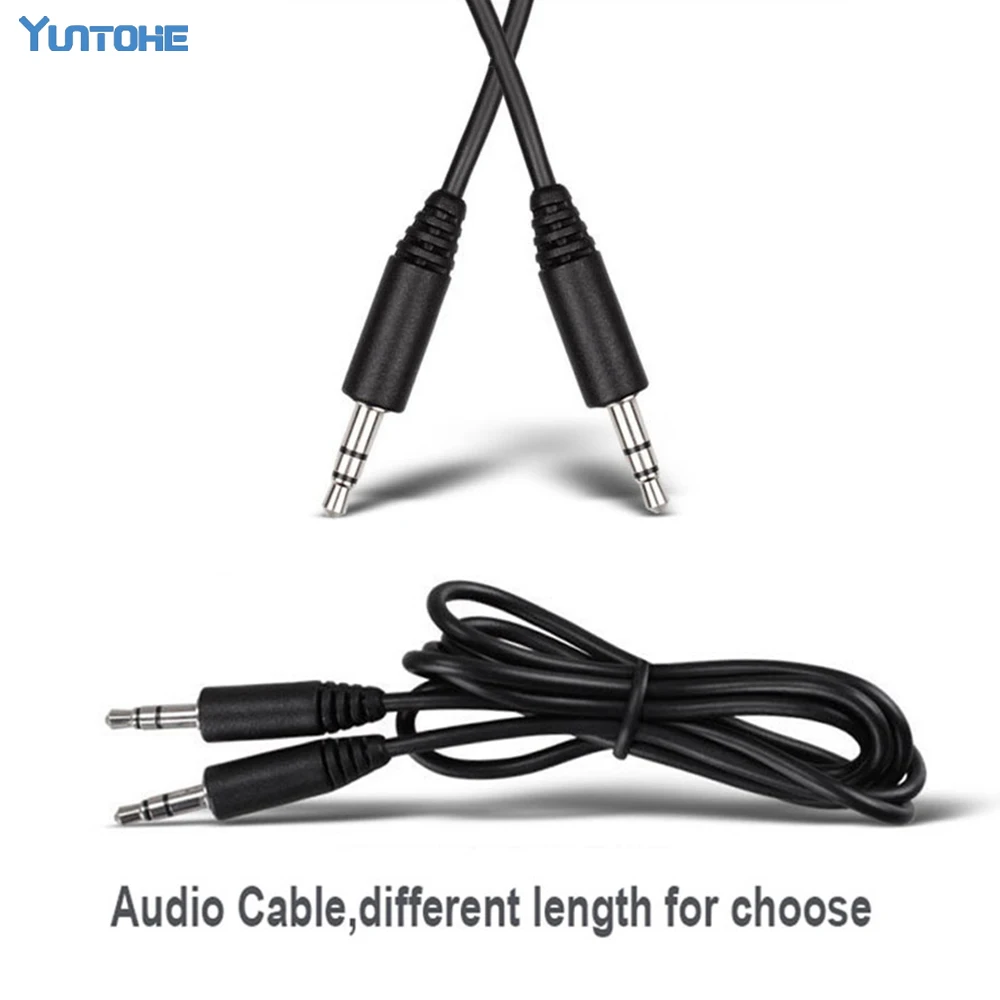 Wholesales 70cm Black Universal Car Aux Audio Cable 3.5mm To 3.5 mm