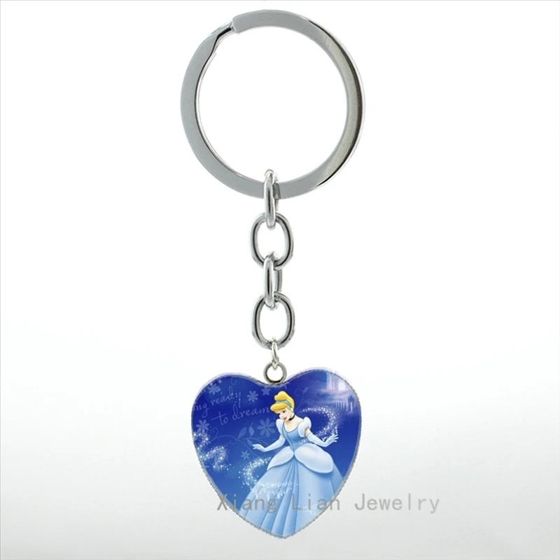 

Class fairy tale case for Cinderella keychain fashion cartoon style and cinderella women pendant key chain ring HP318