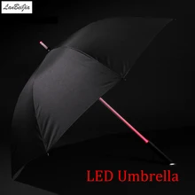 7 цветов светодиодный зонтик «Звездные войны», зонт для гольфа, Зонт от дождя для мужчин и женщин, светильник с защитой от вспышки в ночное время, светильник для автомобиля, прозрачный зонт