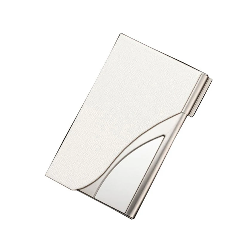 

Business Name Card Holder Credit Card Holder Fashion Unisex Visit Card Case Metal Wallet PU Leather Solid Steel Box C0029