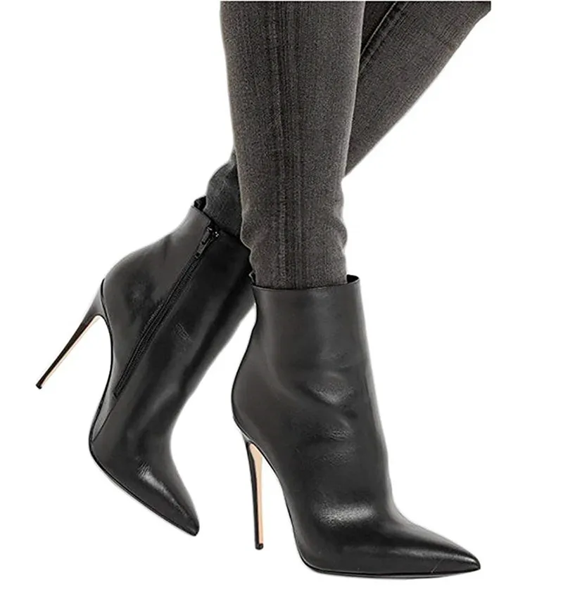COCOAFOAL/женские ботильоны на высоком каблуке; сезон осень-зима; ботинки «Челси»; модная пикантная женская обувь; Ботинки martin с острым носком; Цвет Черный