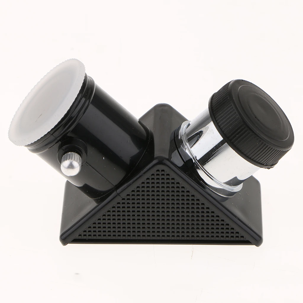 90-Degree Mirror Diagonal Adapter- Thread for Any 0.965'' Filters and 0.965-inch Telescope Eyepiece(Black+Silver