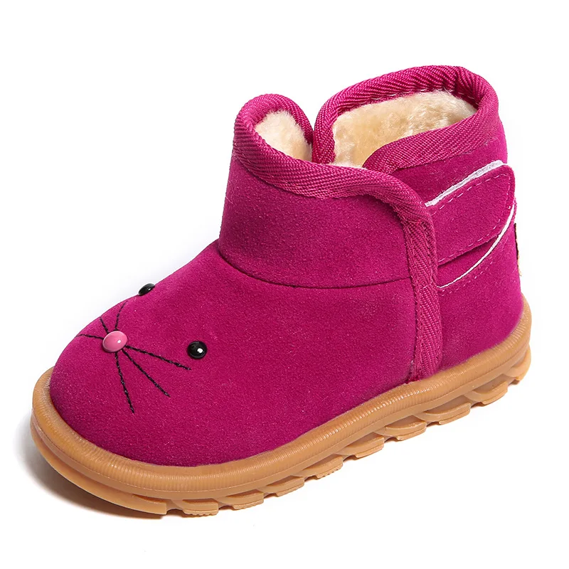 

Winter baby boy and girl shoes children new fashion cartoon snow boots warm cotton thick buckle shoes children