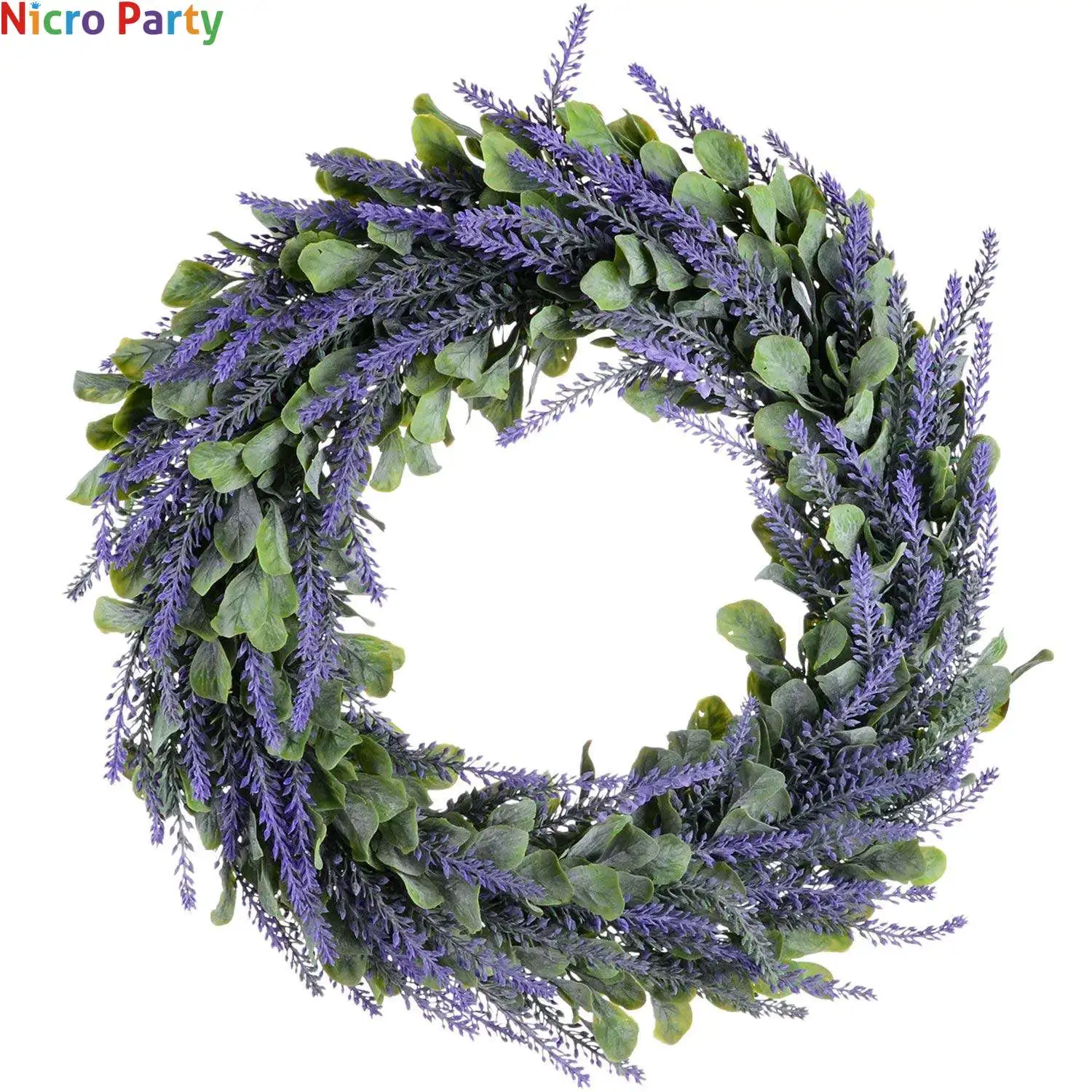 Искусственный венок Nicro из лавандовой ткани для украшения дома # Art21|Венки и