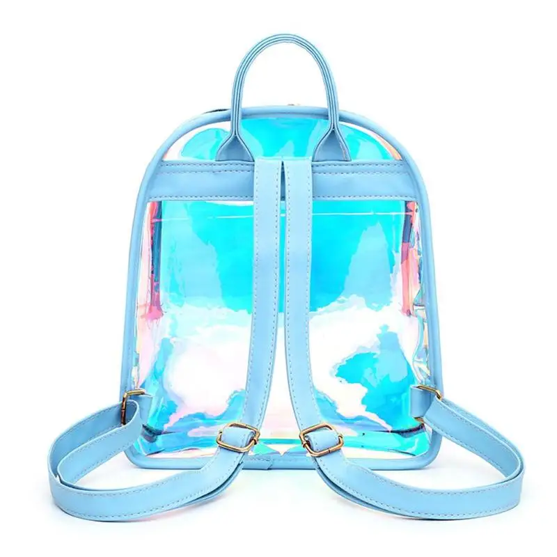 2 шт./компл. ПВХ прозрачные цветные блестки Модные женские рюкзаки для девочек-подростков школьные рюкзаки рюкзак