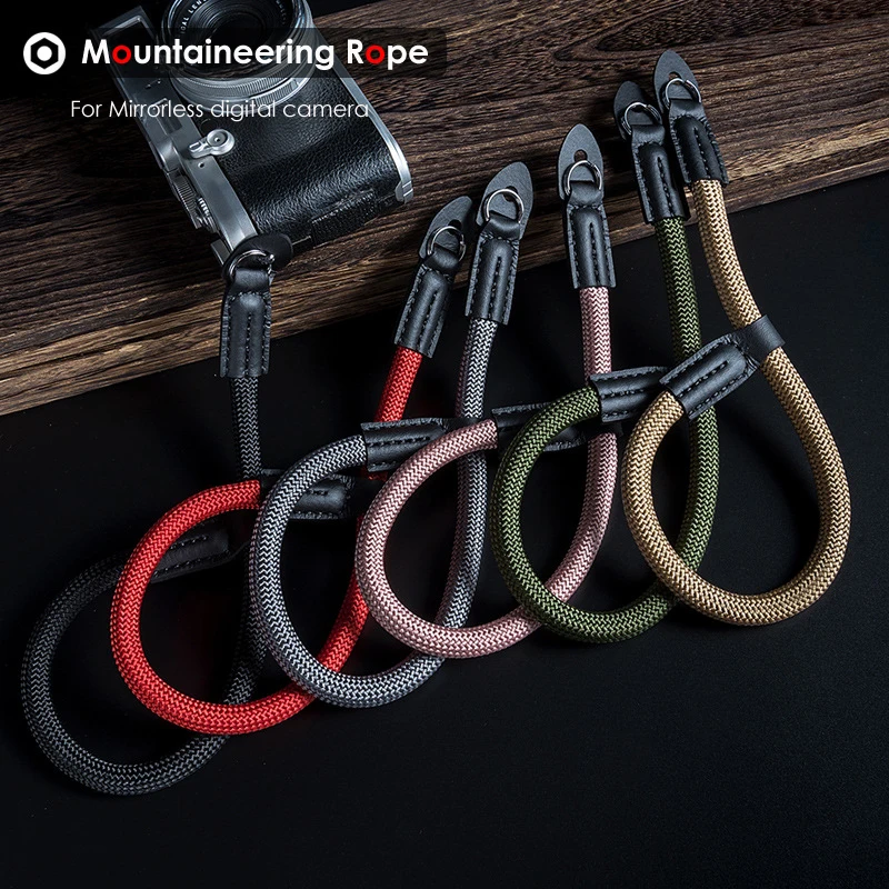 Mountaineering Nylon Rope Camera Wrist Strap Belt for Mirrorless Digital Camera Leica Canon Nikon Olympus Pentax Sony