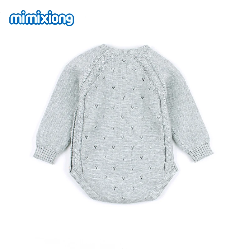 Newborn Baby Girl Bodysuits Fashion Candy Color Knitted Toddler Infant Kids Boys Onesie Clothes Spring Long Sleeve Children Tops