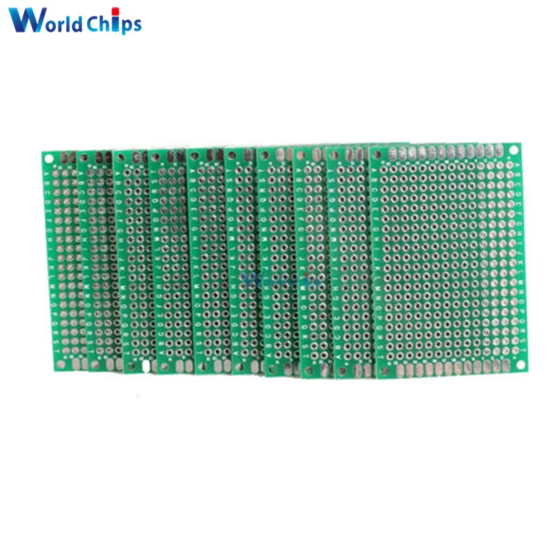 5PCS FR-4 Double Side Prototype PCB 280 Points Hole Tinned Universal Breadboard 4x6cm 40mmx60mm | Электронные компоненты и