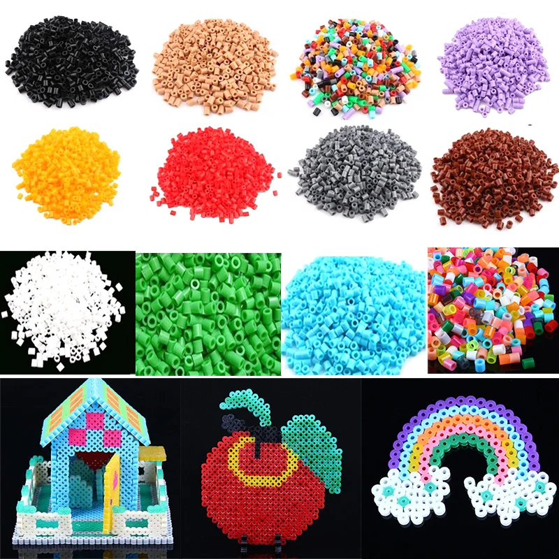 1000pcs Pack 5MM Hama Perler Beads for Kids Children DIY Handmaking Great Fun Multi Colors 998