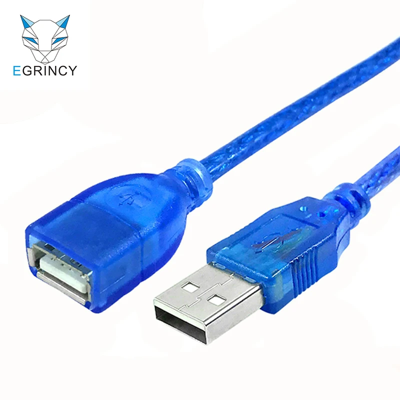 

EGRINCY USB Extension Cable USB 2.0 Male To Female Adapter Fast Speed Cord For PC Keyboard Printer Camera Mouse Game Controller
