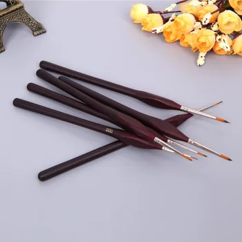 

New 6Pcs Premium Nylon Hair Painting Brush Set Acrylic Oil Watercolor Artist