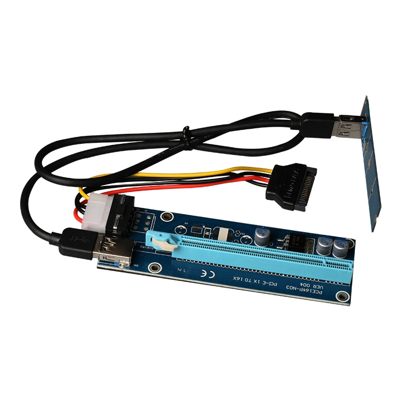 

New M2 Riser Card M.2 NGFF To 16x GPU USB 3.0 Extender Riser Adapter SATA to 4Pin IDE Power Supply for BTC Miner Machine Mining