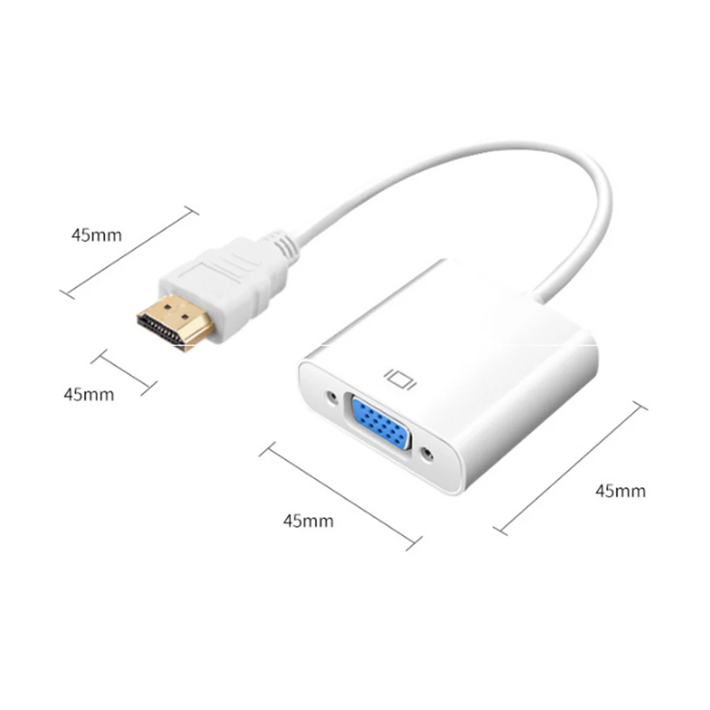 HDMI VGA Кабель адаптер конвертер для мужчин и женщин HD 1080P с аудио выходом USB