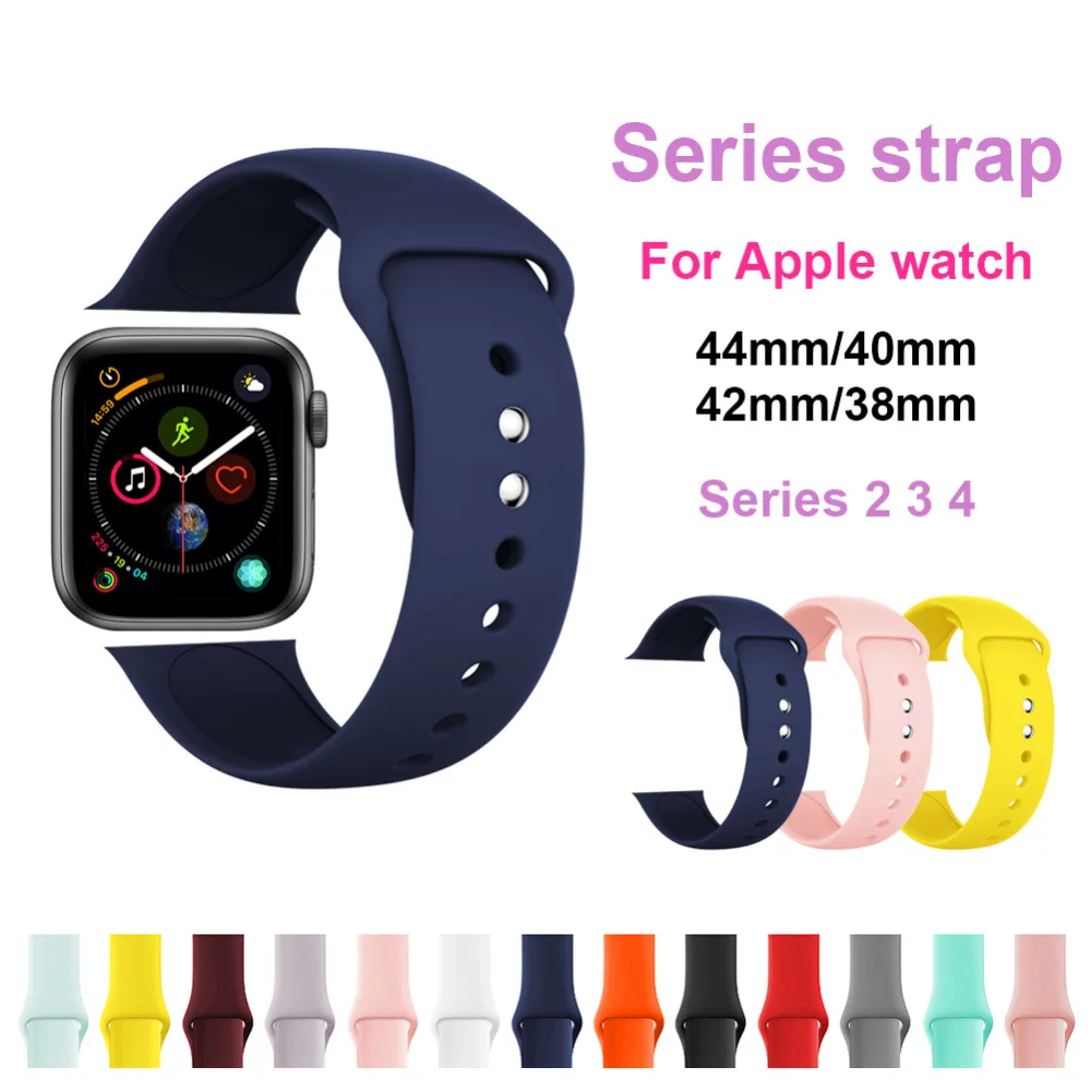 Colorful Soft Silicone For iWatch Sport Band for Apple Watch Series