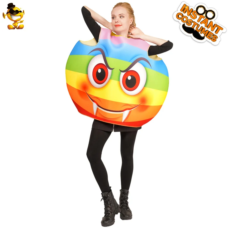 Unisex Funny Face Emoji Cosplay Colorful Evil&Pirate&Shy&Sick&Sweat&Nerdy Grandpa Emoticon Emoji for Carnival Party Costume