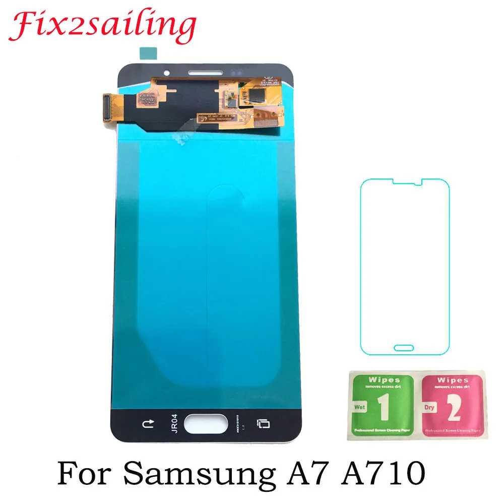 

5.5'' Super AMOLED LCD For SAMSUNG Galaxy A7 2016 LCD Display A7100 A710F A710 Touch Screen Digitizer Replacement A710 Display