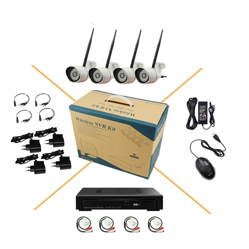 

720P wifi CCTV System Audio Monitor HD Camera Onivf H.264 P2P Infrared 8CH NVR Mobile Alarm