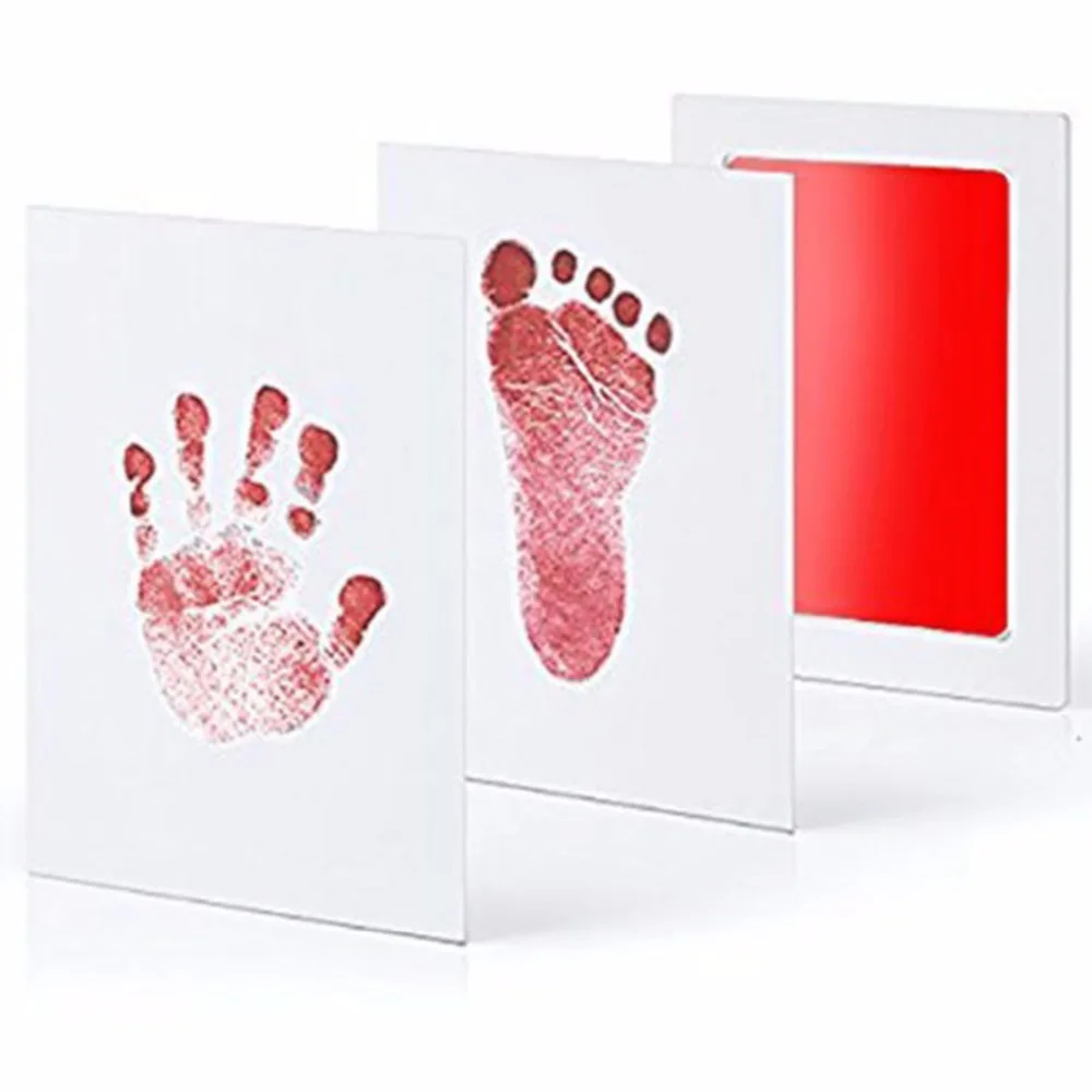 Baby Care Non-Toxic Baby Handprint Footprint Imprint Kit Baby Souvenirs Casting Newborn Footprint Ink Pad Infant Clay Toy Gifts