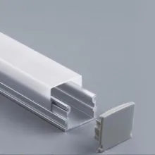 2 м/шт. 20 шт./лот светодиодный профиль алюминиевый с крышкой, двухрядные светодиодные полосы алюминиевый профиль, угловой СВЕТОДИОДНЫЙ профиль