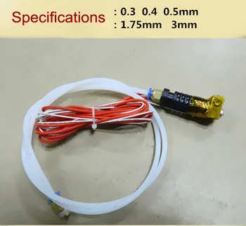 

3D print head extruder parts RepRap J-Head MKIV MKV Hotend Printhead 1 m remote feeding With line