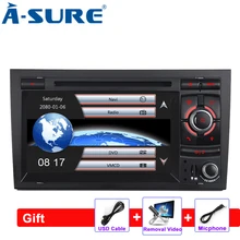 A-Sure 7'' Din Car Auto Radio GPS DVD Player Navigation For Audi A4 2002-2007 S4 RS4 With 3G GPS SWC RDS DAB+ USB Port Bluetooth A-Sure 7'' Din Car Auto Radio GPS DVD Player Navigation For Audi A4 2002-2007 S4 RS4 With 3G GPS SWC RDS DAB+ USB Port Bluetooth