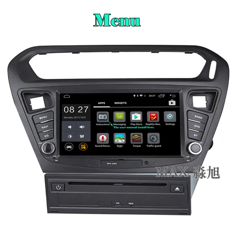 Sale MAX 2G Car Radio GPS Navigation System For Peugeot 301 /Citroen Elysee CD Player Bluetooth call/music Free Map SWC Mirror Link 2