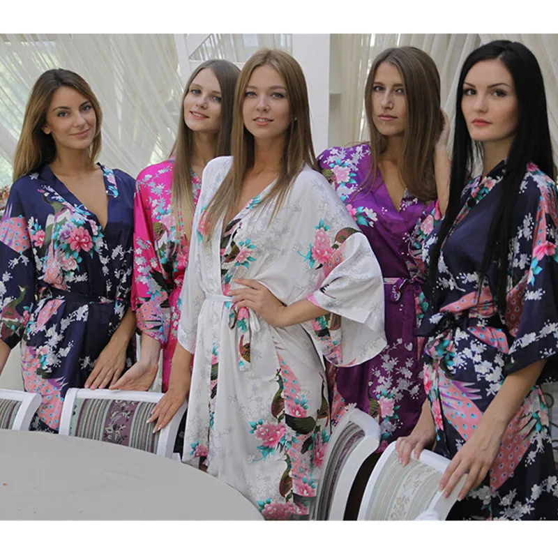 Women's Amazing Floral Bathrobe-Model