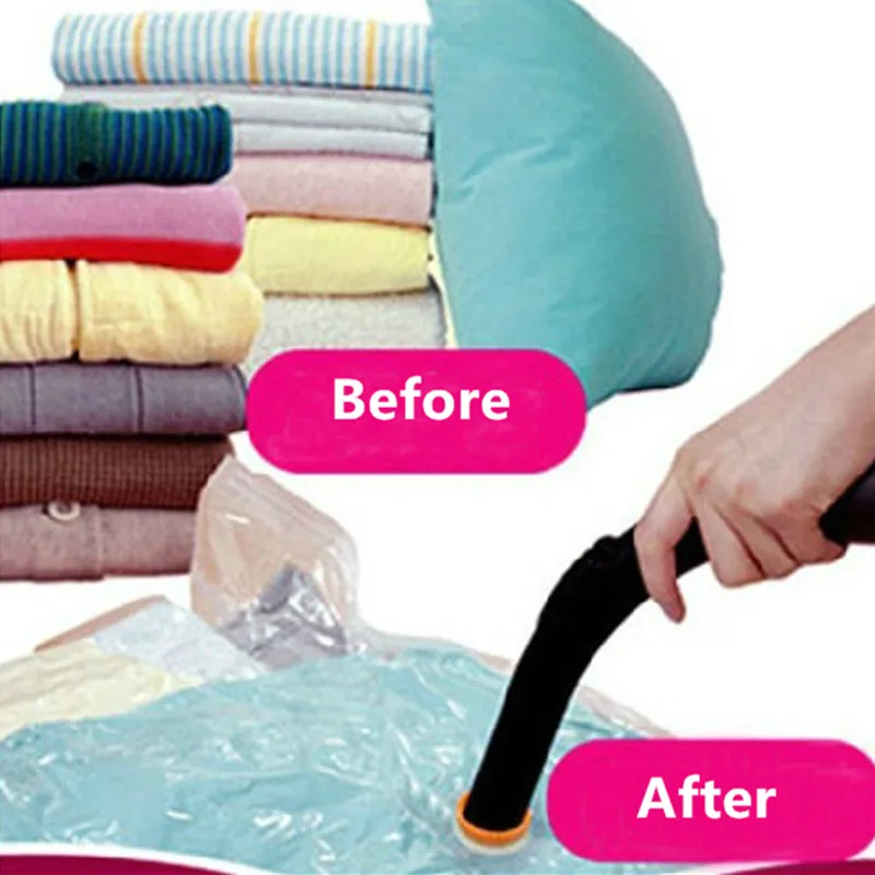 Y112 Transparent Vacuum 1pc Storage Bags Seal Compressed Space Saver Saving Bag Organizer Home Compression | Дом и сад