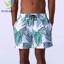 Летние мужские быстросохнущие Купальные пляжные шорты с рисунком для серфинга, спортивные мужские шорты для спортзала, шорты для бега, пляжная одежда размера плюс