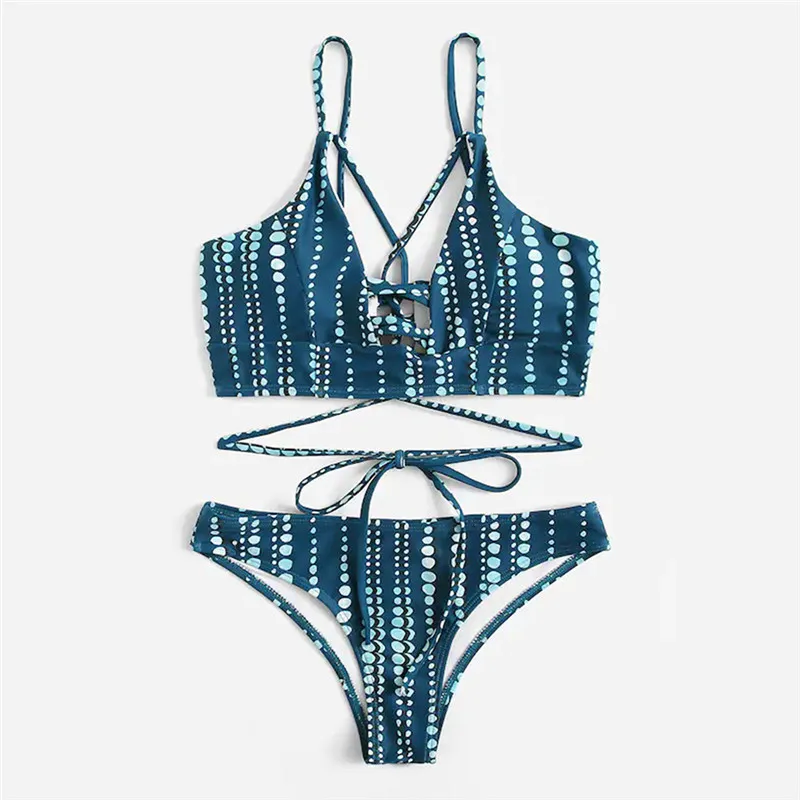 

2019 Sexy Bikini Women Swimwear Push Up Swimsuit Dot Bathing Suit Polka Dot Biquinis Summer Beach Wear Female