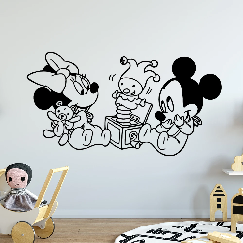 

Hot Mickey Mouse For Kids Rooms Home Decor Sticker Waterproof Vinyl Wallpaper Home Decor For Kids Rooms Home Decor