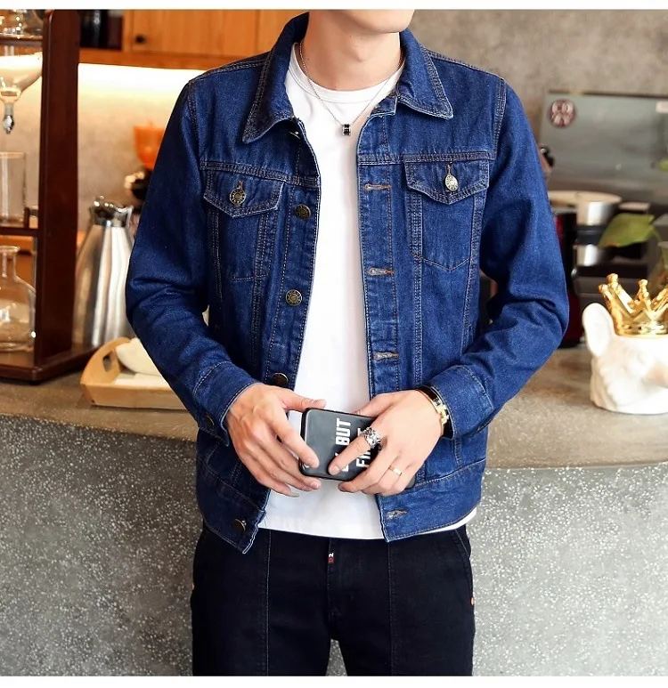 Preise Männer Blau Denim Jacke Plus Größe Bomber Jacke Hohe Qualität Beiläufige Dünne Vintage Jean Jacke Harajuku Mode Mantel