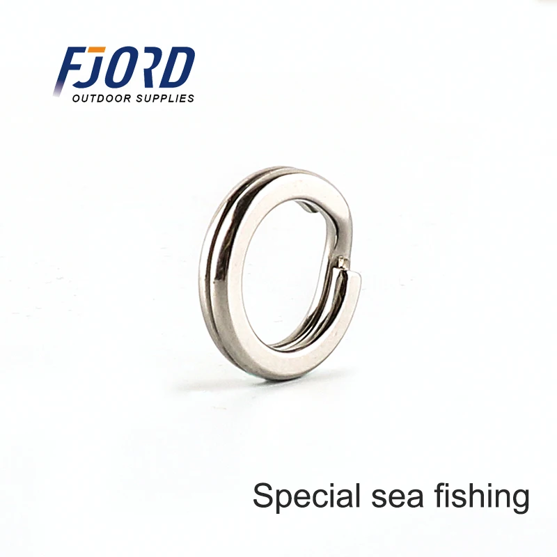 

FJORD Split Ring Size 3-9# 100% Stainless Steel Strengthen Solid Connecting Ring Sea Fishing Accessorries