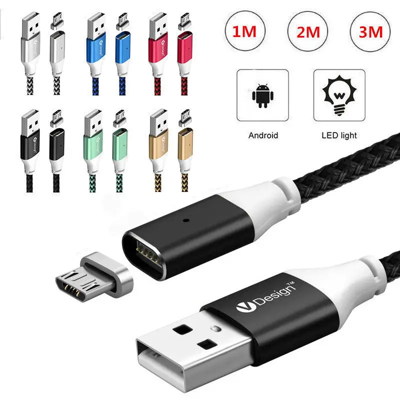 

Micro USB Charger Automatic Adsorption Magnetic Micro USB Cable For Samsung Android Phones Charge Magnet Micro USB Charger Cable