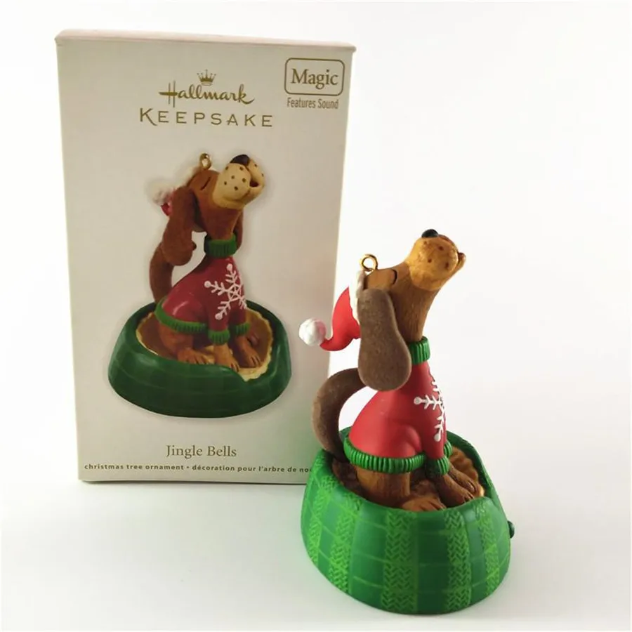 1pcs original Christmas jingle bells dog figure Toy Cute Dog Mode Doll