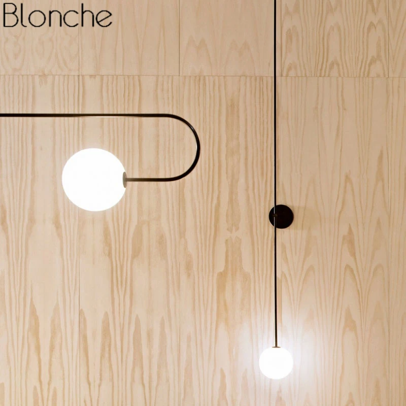 Linha Pós Moderna Bola de Vidro da Lâmpada de Parede Minimalismo Nórdico Levou Arandela Luminárias Luzes do Espelho do Banheiro Cabeceira Loft Decoração 10 Luminárias de parede