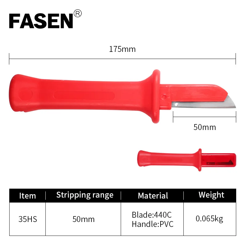 31HS немецкий изолированный нож для снятия изоляции острый ручной кухонный нож инструмент для зачистки - Цвет: 35HS