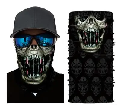 3D Забавный террор клоун череп Волшебная велосипедная маска грелка шеи лицевой щит открытый велосипедный и Лыжный спорт бандана для рыбалки Балаклава шарф для мужчин - Цвет: 140